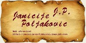 Janićije Poljaković vizit kartica